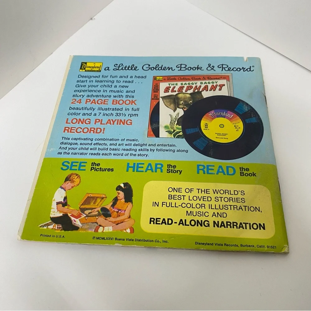 Vintage Jingle Bells Little Golden Book & 33 1/3 Vinyl Record Christmas Classic